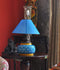 Turquoise and White Table lamp (Without Lampshade)